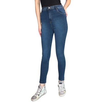 Jeans skinny tiro alto